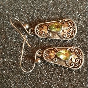 Peridot sterling earrings